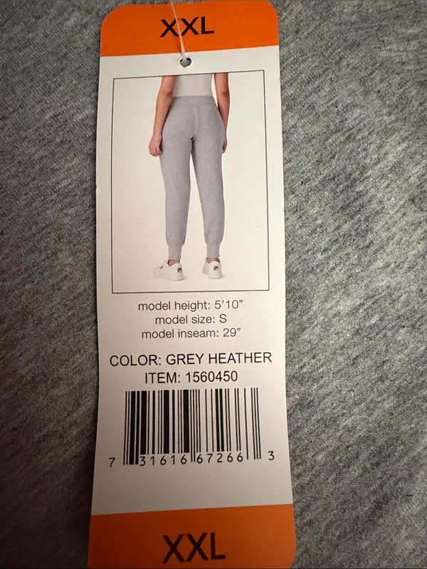 FILA Women's Plus Soft Cotton Blend French Terry Active Pants Joggers XXL.NWT - Image 6