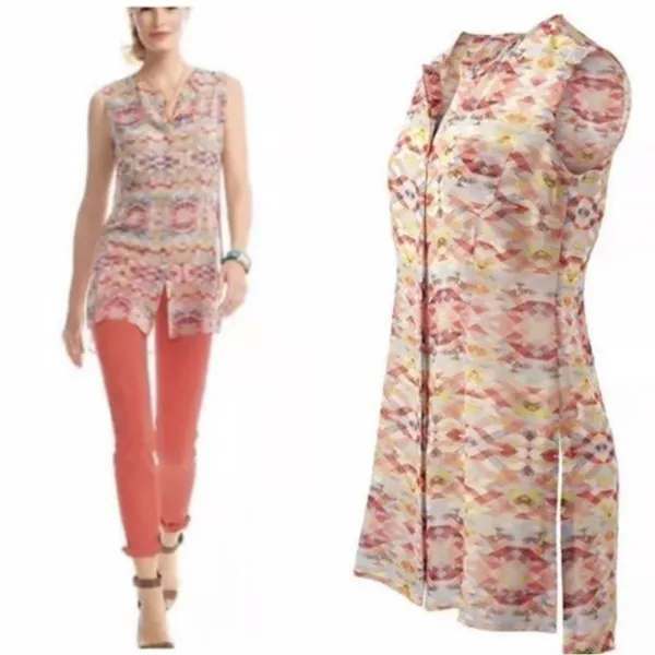 Cabi By Anthropologie‎ Top Avery Southwestern Button Down Medium Blouse - Image 2