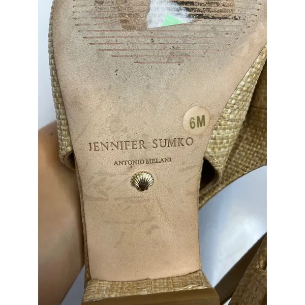 Jennifer Sumko Antonio Melani Slingback Flats Womens 6M Tan Excellent Shell - Image 7