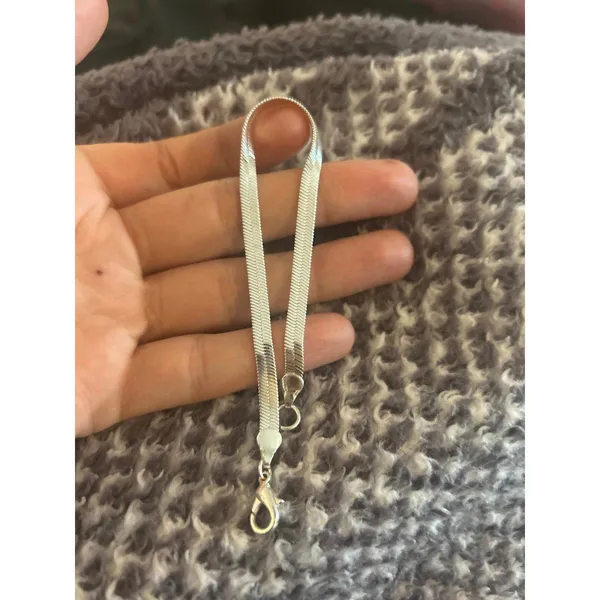 Z90 bracelet 7.5 inch silver tone - Image 2