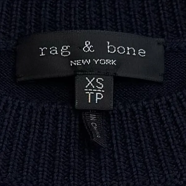 Rag & Bone‎ Sadie Merino Wool & Silk Navy Black Mini Dress Luxury Old Money XS - Image 8
