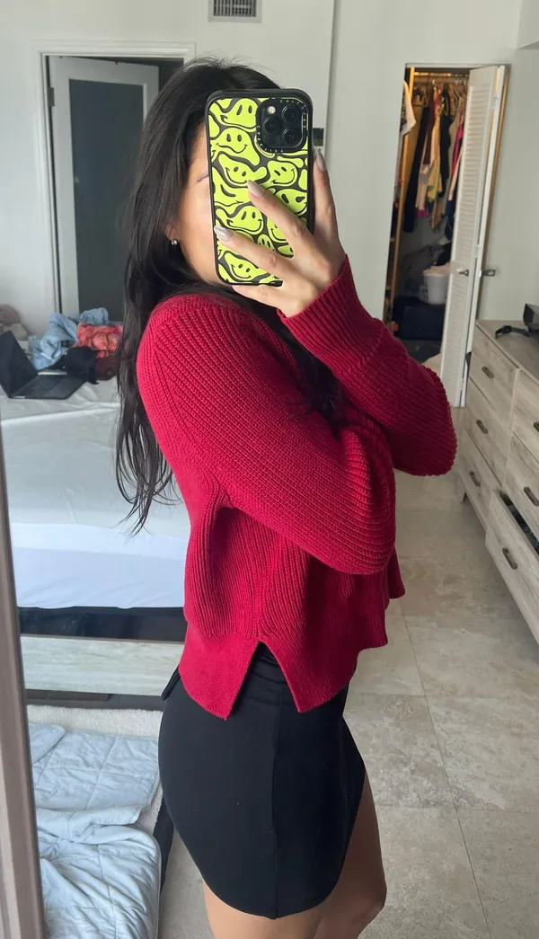 Cropped Sweater Red Size XS - Image 2