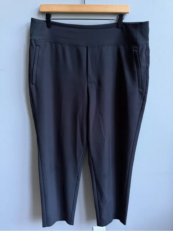 Athleta ENDLESS HIGH RISE PANT Straight Leg Black Size 16 - Image 5