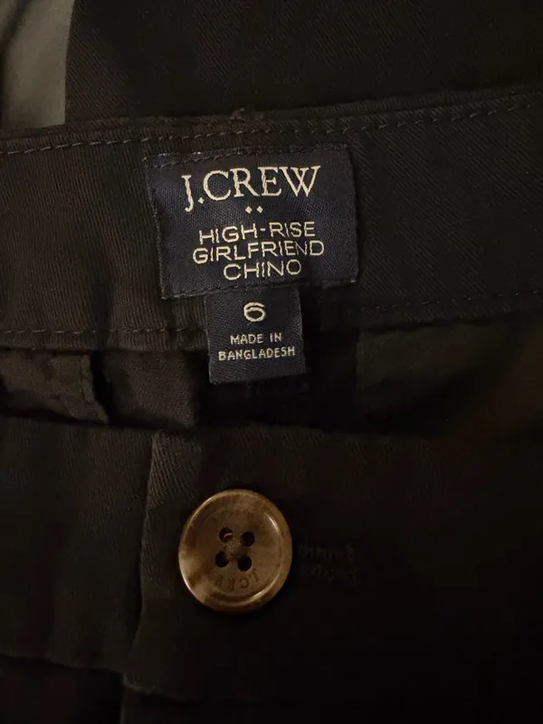 J Crew High Rise Girlfriend Chino Black 6 - Image 5