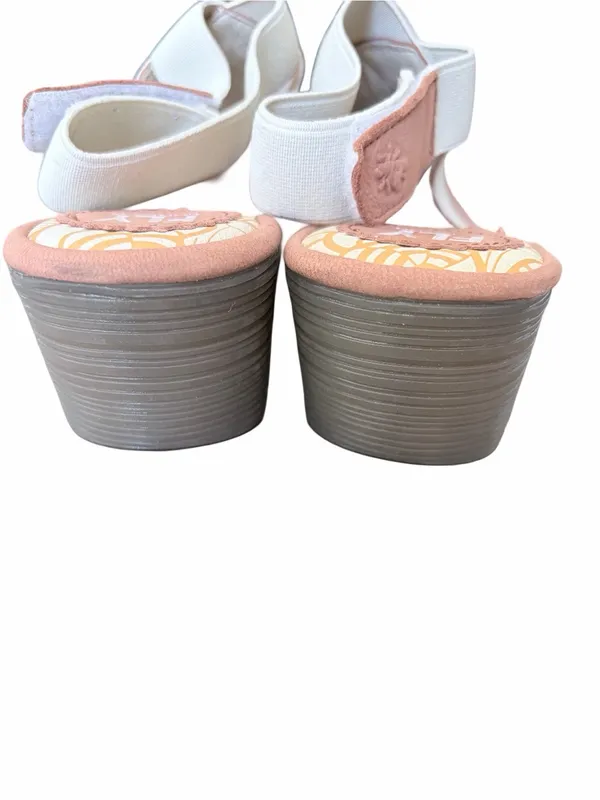 Fly London Wato Peep Toe Slingback Sandals Leather size 39 US 8-8.5 Tan Sand - Image 5