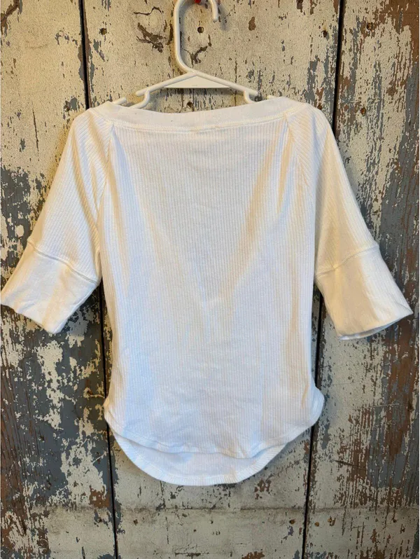 Intimately Free People Baby Tee, White/cream, size XS - Image 5