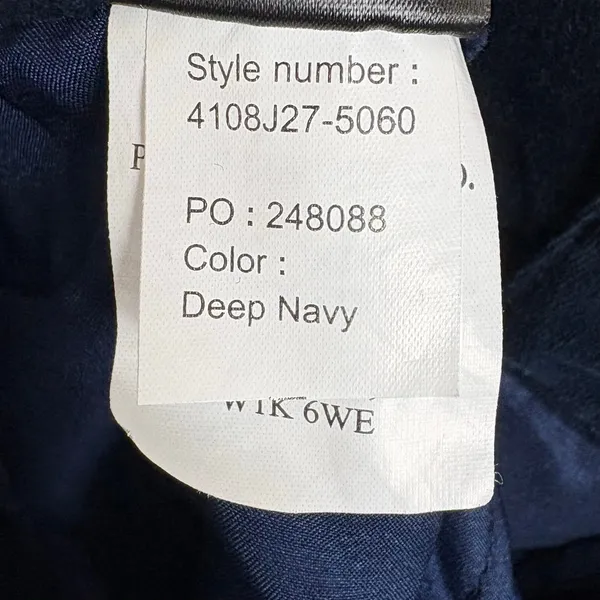 Paige High Rise Bootcut Pants Zip Fly & Button Closure Deep Navy Velvet Size 27 - Image 8