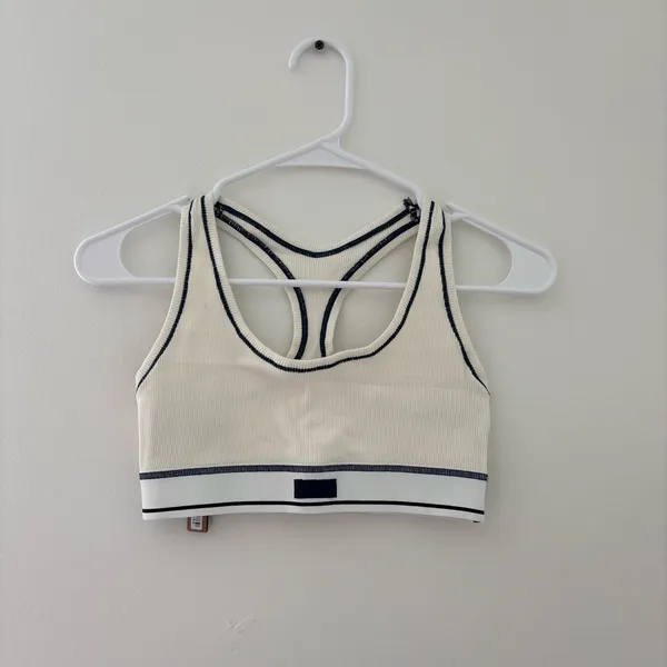 SKIMS Cotton Rib Racerback Bralette Marble  - Image 2