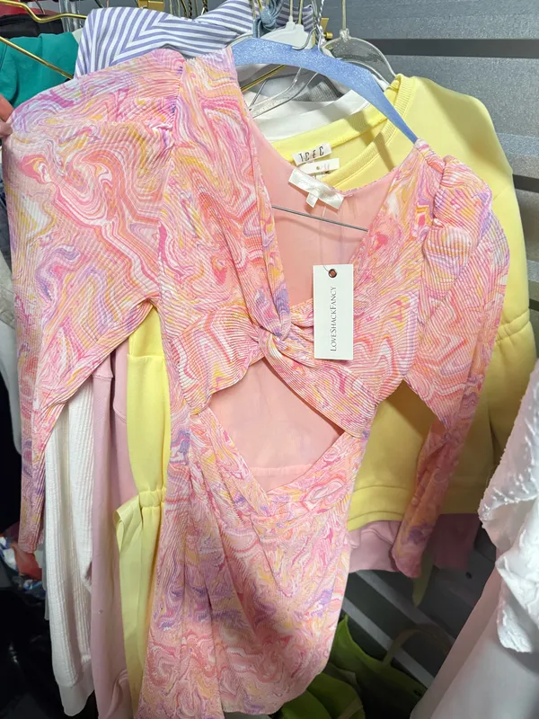 Love Shack Fancy Mini Dress Pink - Image 2