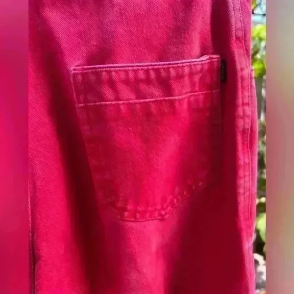 Vintage Retro Red Faded Denim Heart Dors Ankle Jeans 80s 90s‎ Western Pants - Image 8