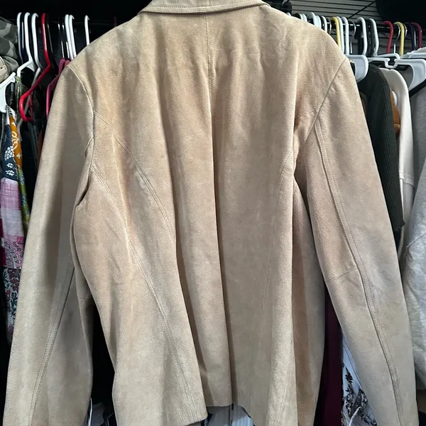 Women's Tan Suede/Leather Jacket Size XXL - Image 3