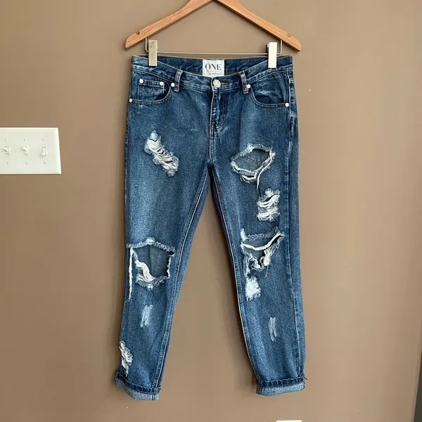ONE TEASPOON‎ Awesome Baggies Distressed Low Rise Jeans Size 27 - Image 3