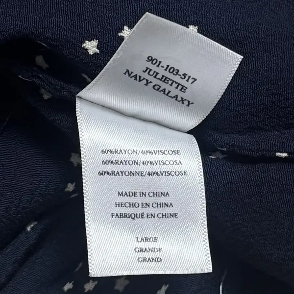 Rails Juliette‎ Navy Galaxy Long Sleeve Drop Waist Mini Dress Celestial Chic L - Image 10