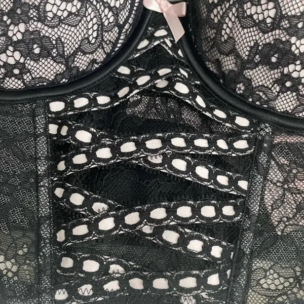 Victorias Secret Dream Angels Lightly-Lined Heritage Ribbon Slot Bra top M-DD - Image 5