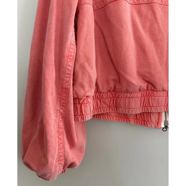 Free People FP One Birdie Washed Jacket Rose Women's Size Small‎ - Image 8