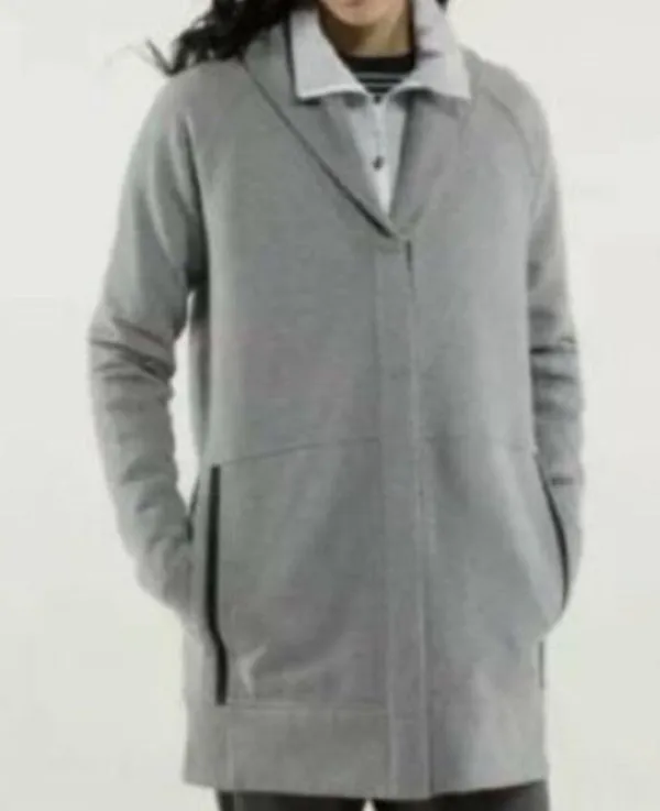 Lululemon Athletica yin to my yang cardi sweatshirt jacket gray and black small‍ - Image 11