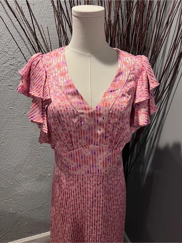 🌸New Kate Spade Pink Poppy Field Ruffle Sleeve Maxi Dress🌸 - Image 3