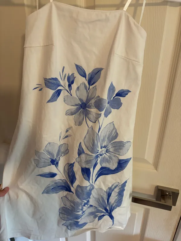 cute blue and white floral dress - Image 2