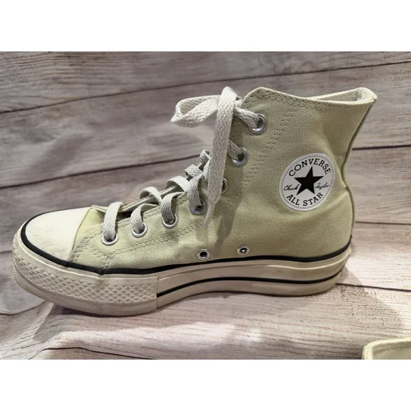Converse Chuck Taylor All Star High Top Lift Platform Butterfly Sage Green 6 - Image 4