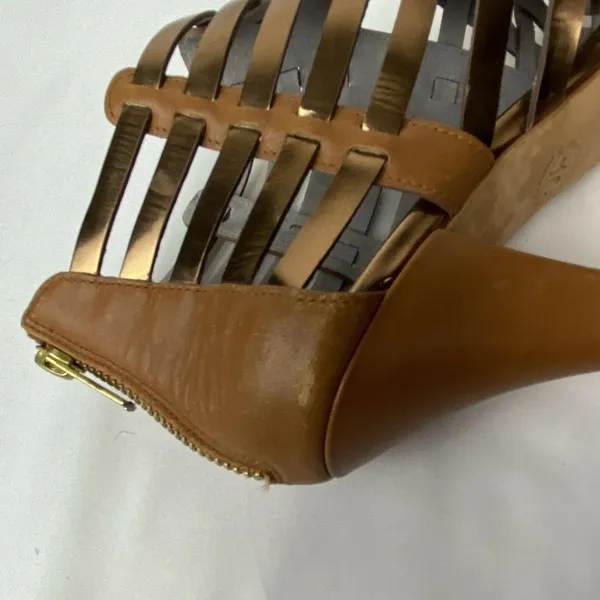 Johnston & Murphy Women's Tan‎ and Evie Caged High Heel Sandal Size 6.5 M - Image 7