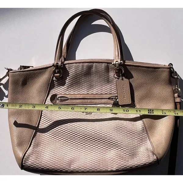 Coach Legacy Jacquard Canvas Edie 31 Medium Shoulder Bag 29848 Beechwood Gold - Image 8