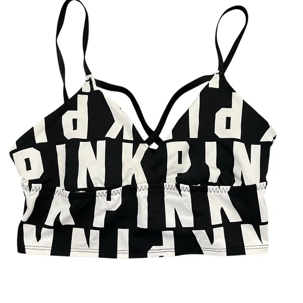 Victoria’s Secret Pink Sports Bra Sz Small Activewear Loungewear Cropped Gym - Image 2