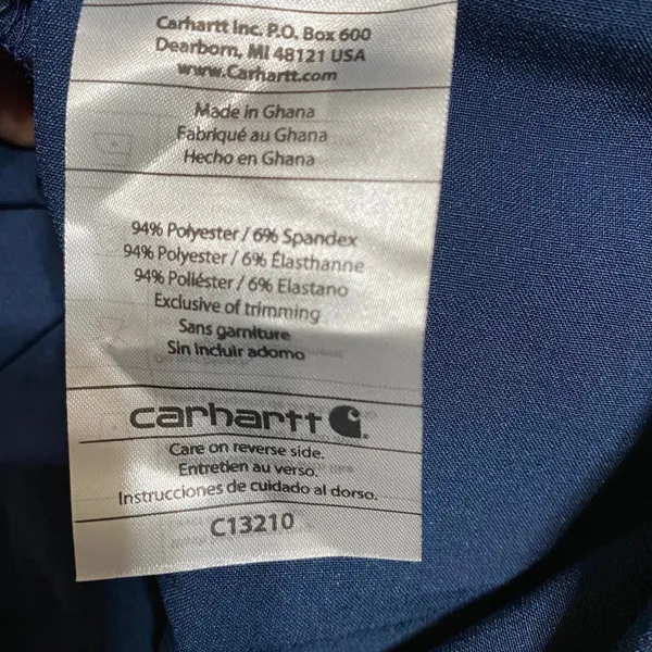 Carhartt Force Cross-Flex Modern Fit Navy Blue Scrub Top MT3210-W Womens 2XL NEW - Image 8