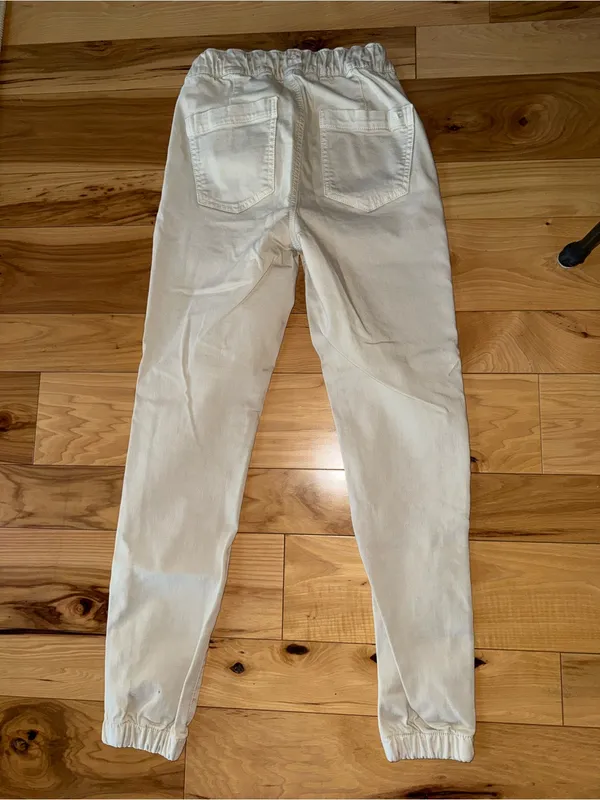 American Eagle Outfitters Cream High-Rise Jeggings with Patch Pockets - Image 6