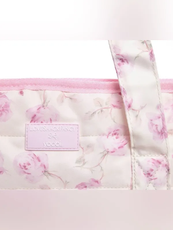 LoveShackFancy x Target - Yoobi Ribbon Rosa Quilted Tote Bag Sterling Dusk - Image 4