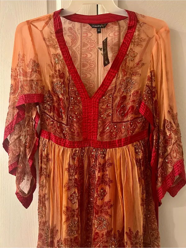 Chaudry Anthropologie Beaded With Slip Dress - Image 2