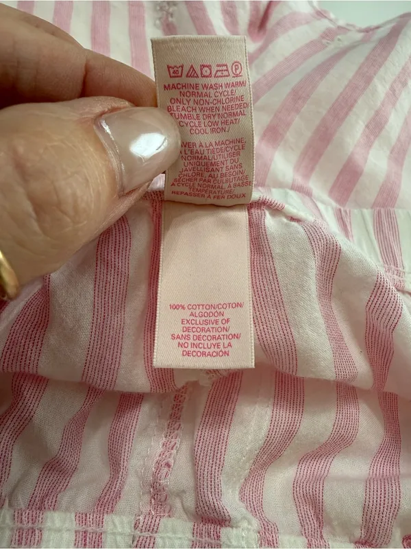 Victoria's Secret Pink & White Lounge Shorts with matching Black VS Top - Image 11