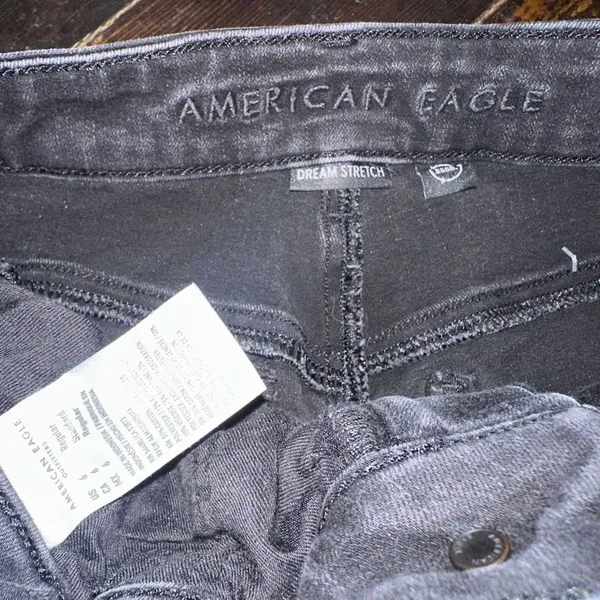 American Eagle hi rise stretchy black size 6 jeggings - Image 2