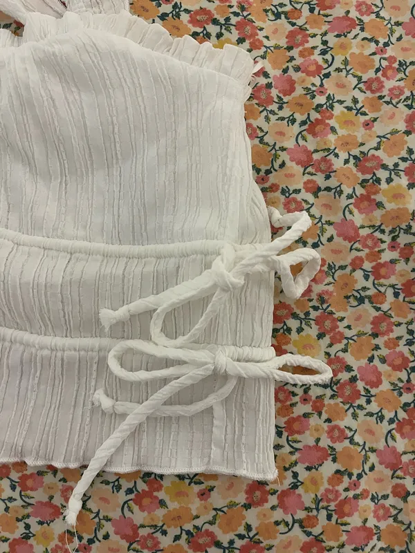 Boutique white crop top - Image 3