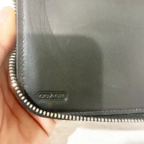 Coach Leather Cd Case Dvd Multi Pouch Accessories Women‎ Men Black Dj4028 - Image 4