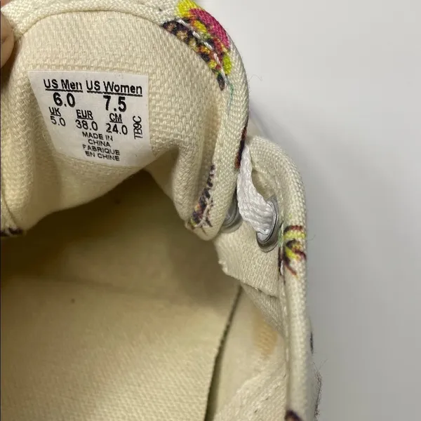 Vans Kids‎ Pineapple Print Cream Sneakers - Image 4