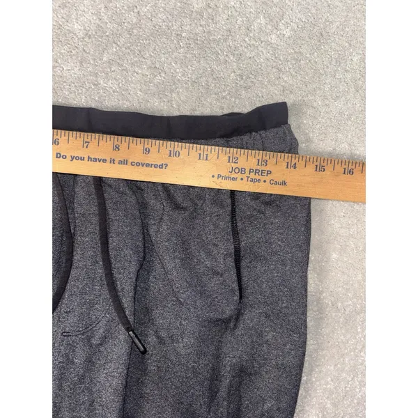 Lululemon double waistband slim tapered leg pants dark gray medium womens *flaw - Image 6