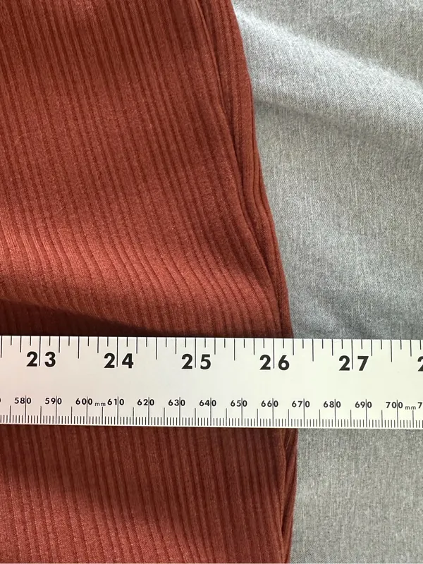 Eloquii Size 14/16 Rust Ribbed Wide Leg Belted Jumpsuit - Image 7