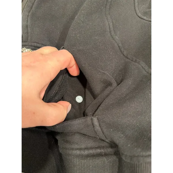 Lululemon Scuba Oversized 1/2 Zip Hoodie medium-large‎ black women's - Image 4