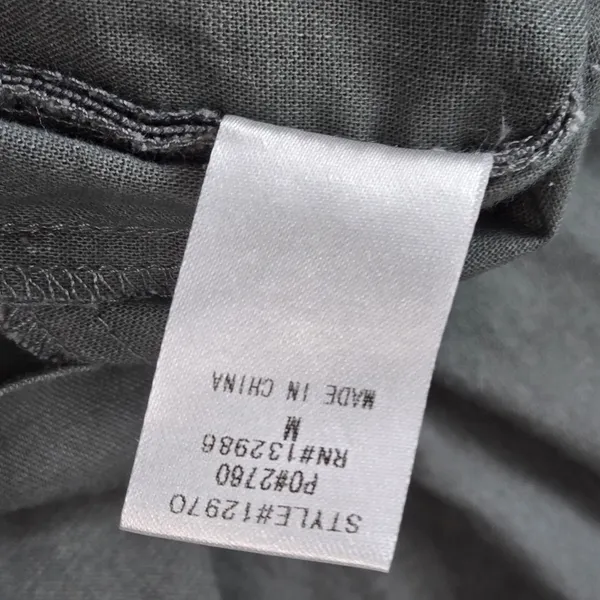 Mittoshop Gray Hemp Cotton Blend Button Up Utility Jacket 12970 Womens Medium - Image 7