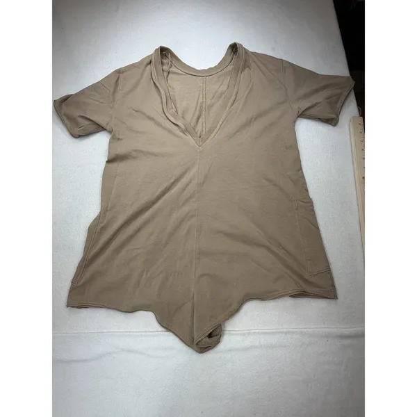 Free People Movement Women's Hot Shot Tee Romper Mocha Latte Size Small NWT - Image 5
