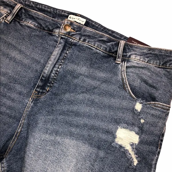 Ava & Viv size 26W denim high rise midi shorts - Image 6