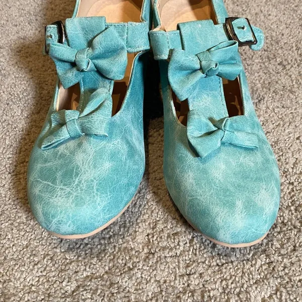 Women’s Shoes Bows Round Toe Mary Jane Low Heel Size 39 (8-8.5 US) NEW - Image 3