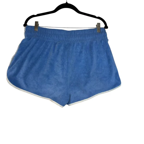 Daily Practice Blue Terry Cloth Dolphin Shorts Elastic Waist Drawstring Size LL‎ - Image 3