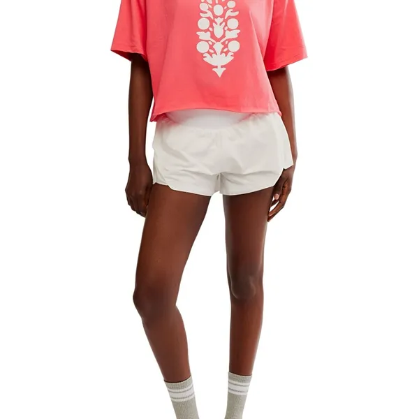 Free People Movement NWT Inspire Cotton Graphic T-Shirt Women’s XL Hibiscus Pink - Image 6