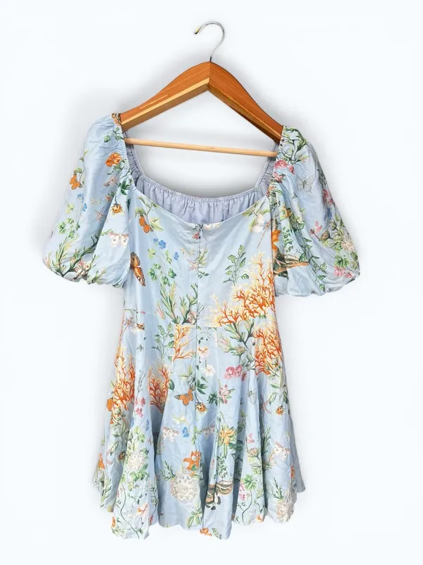 Altar’d State Kaia Butterfly Floral Coral Print Mini Dress XL NWOT Boho - Image 3
