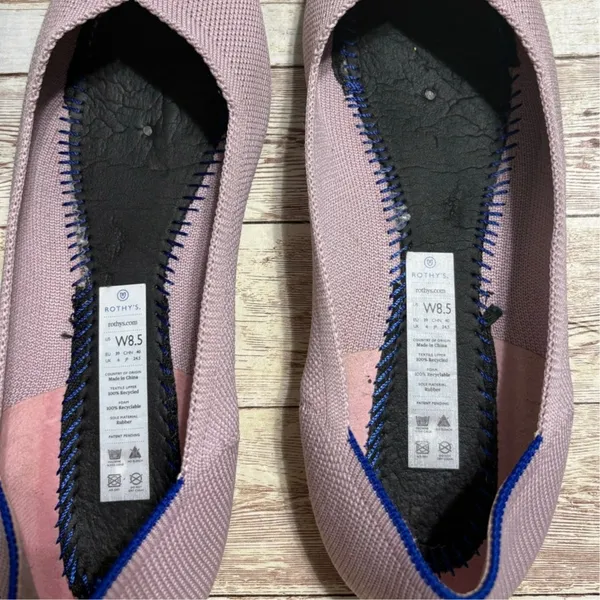 Rothy's The Point Slip-on Flats Size 8.5 Petal Pink Washable Comfort - Image 7