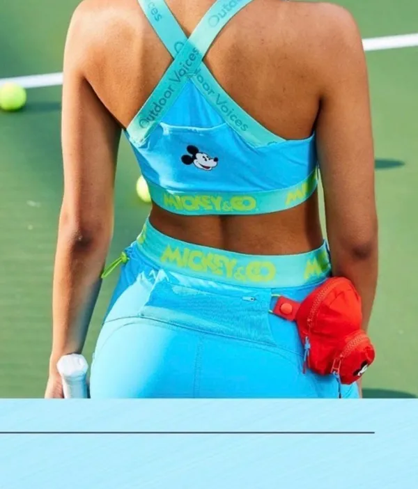 Outdoor Voices Disney Blue Biker Shorts - Image 2