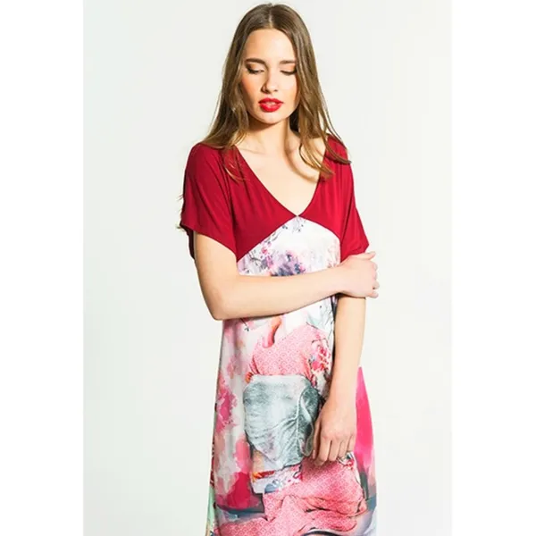 Smash! Fabia Tunic Dress Japanese Geisha Asian Woman V-Neck Strappy Cut-Outs S - Image 3
