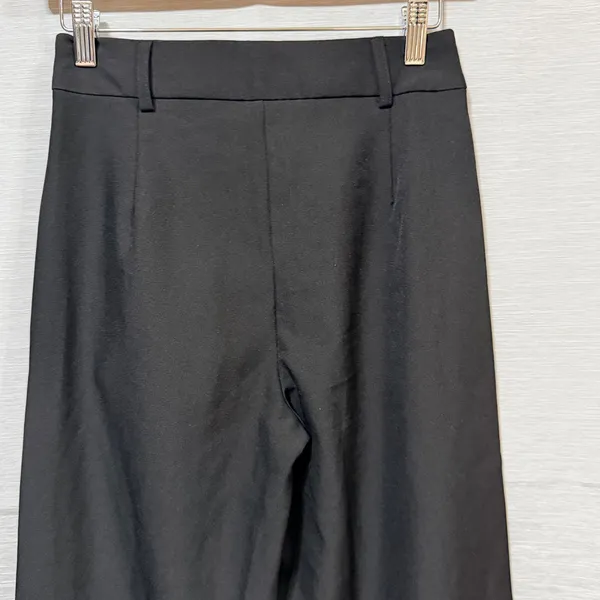 Princess Polly Archer Pants Black High Waisted Wide Leg Pleated Trousers Size 2 - Image 4
