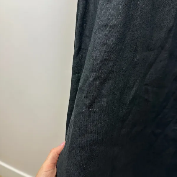 Madewell Sleeveless Wide Leg Jumpsuit 100% Linen Black Pockets Flowy US 12 NWT - Image 14